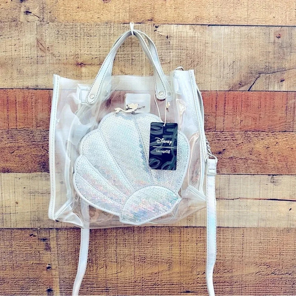 NWT Loungefly X Disney The Little Mermaid Ariel 30th Anniversary Hologram Purse - Picture 4 of 10